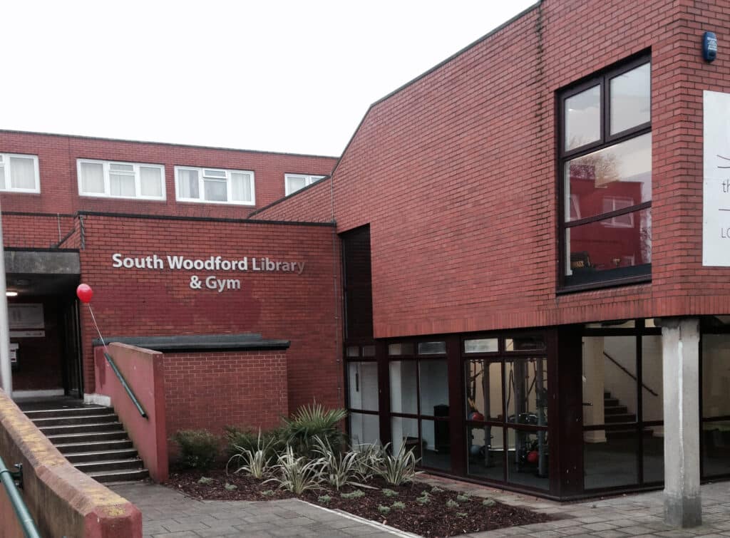 outside view of the south woodford library building