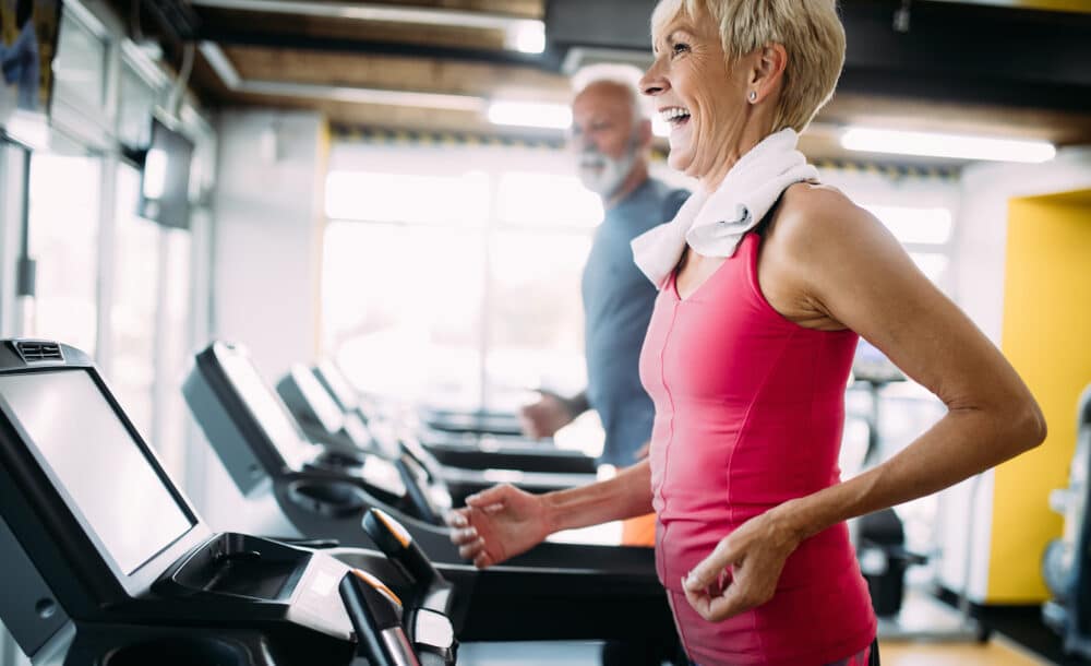 lady on treadmill in leisure centre